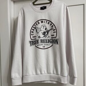 True Religion White Crewneck Men's Sweater size XL